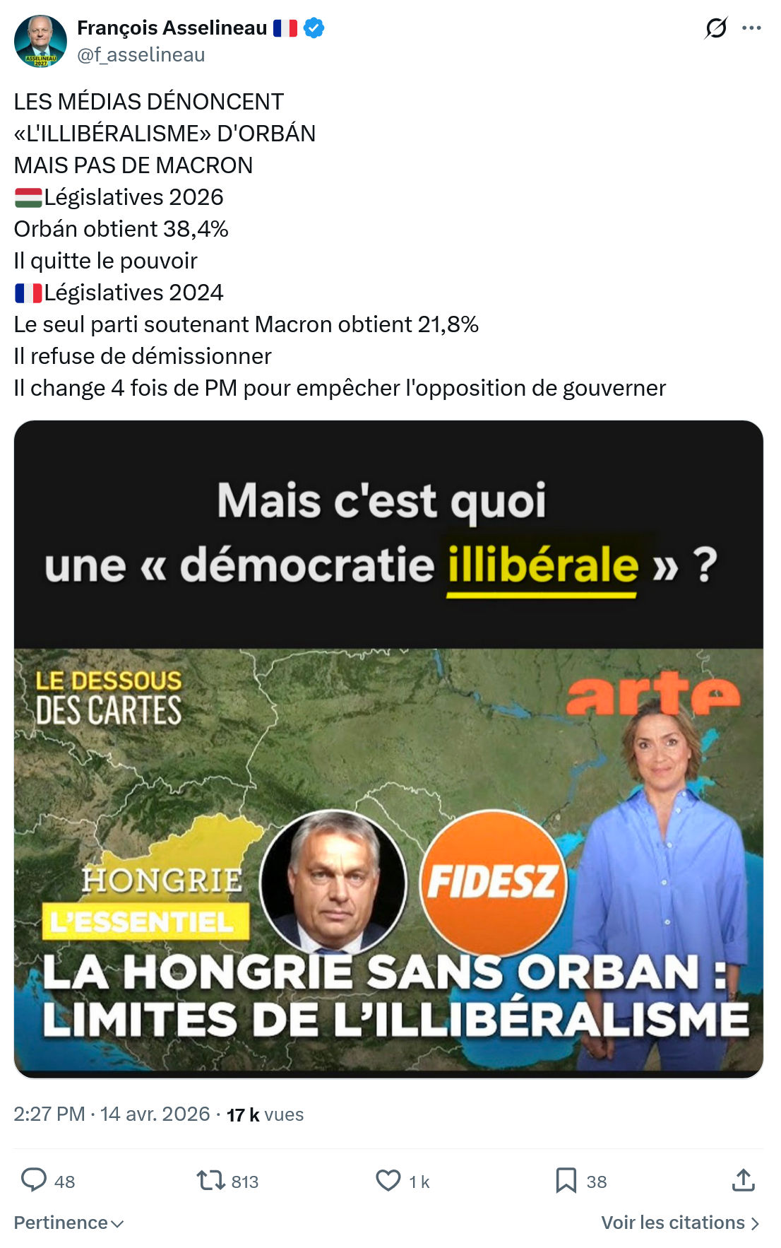 Francois Asselineau: LES MÉDIAS DÉNONCENT «L'ILLIBÉRALISME»…