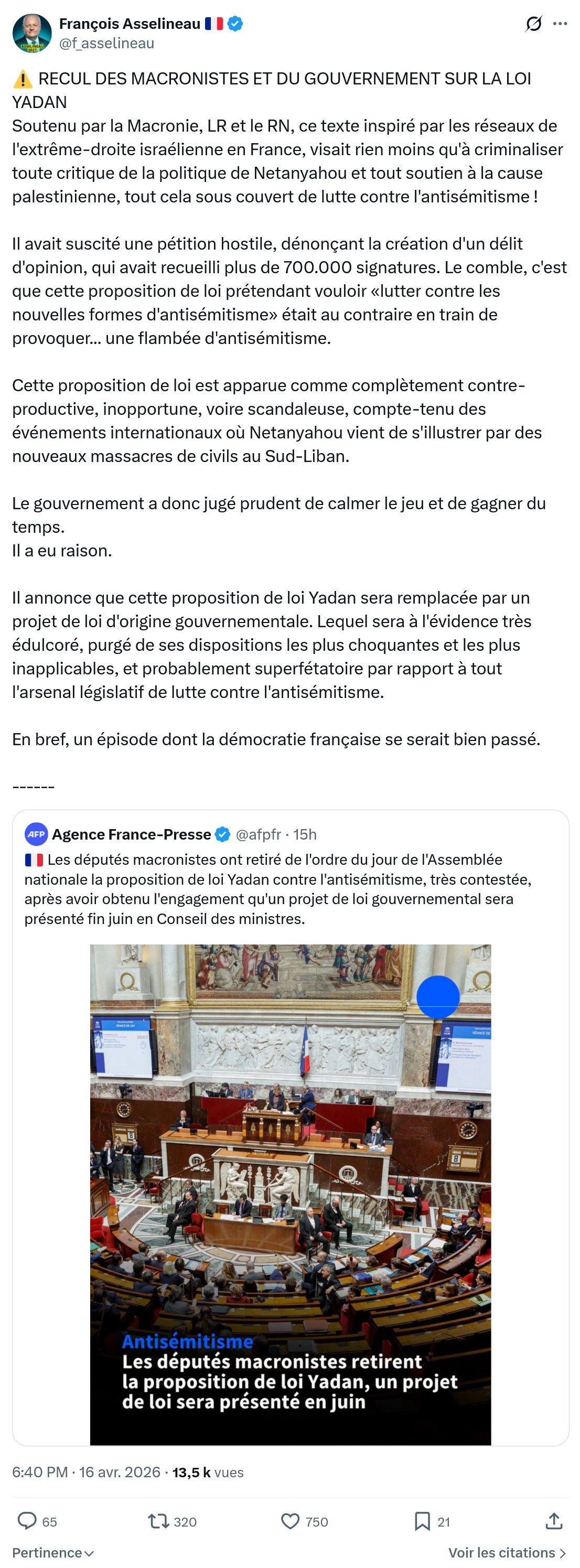 Francois Asselineau: RECUL DES MACRONISTES ET DU...