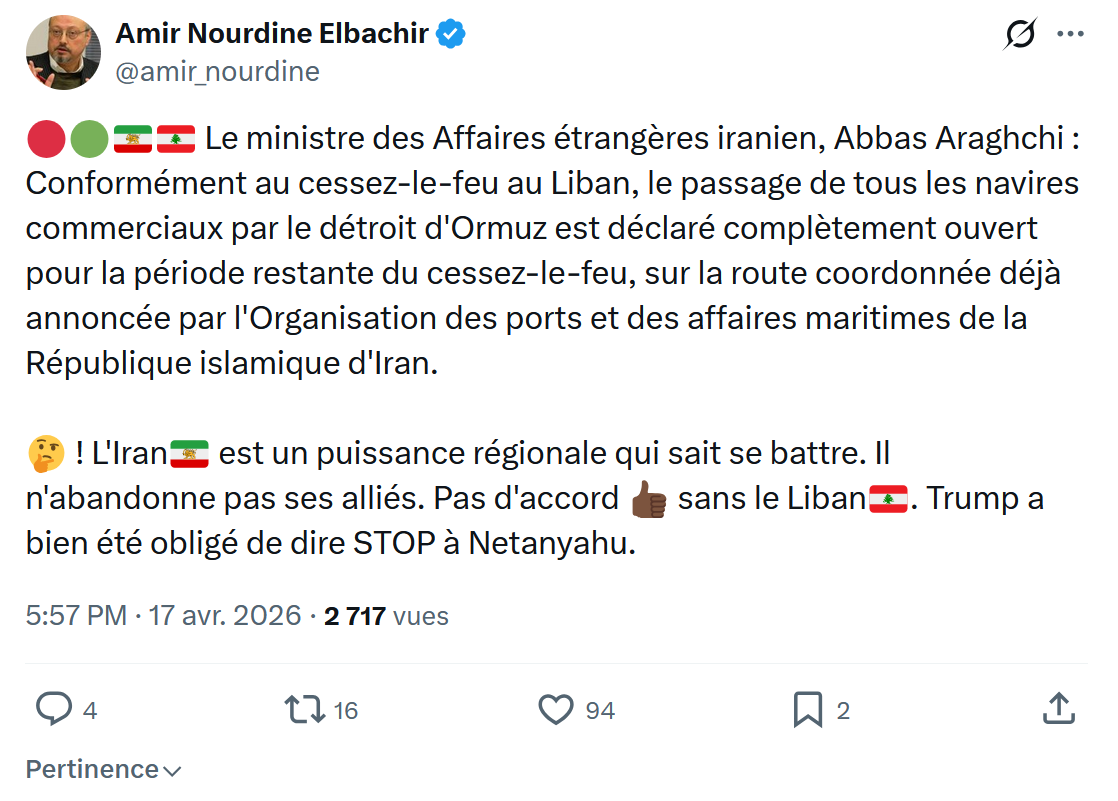 Amir Nourdine Elbachir: Le ministre des Affaires étrangères...