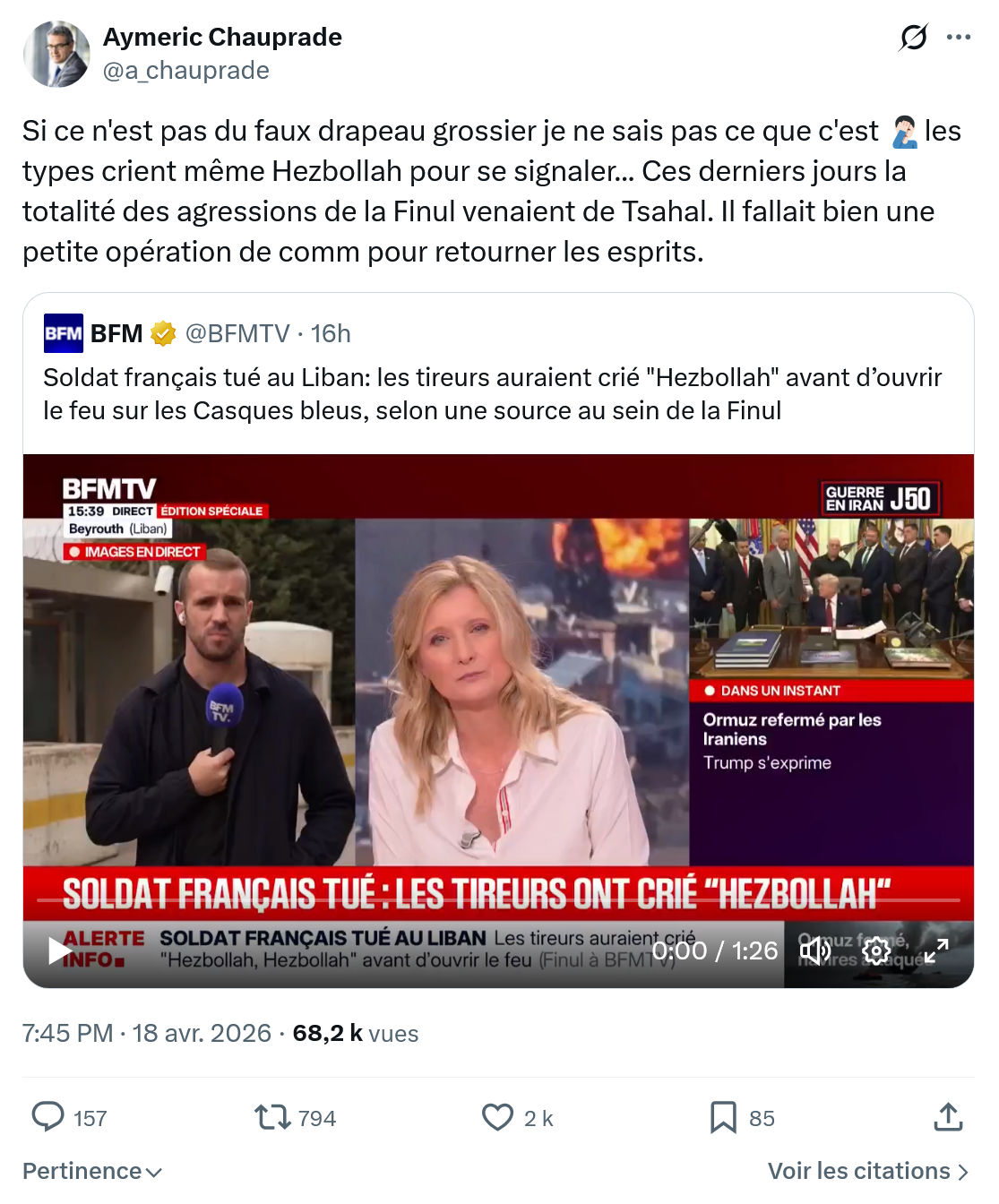 Aymeric Chauprad: Si ce n'est pas du faux drapeau…