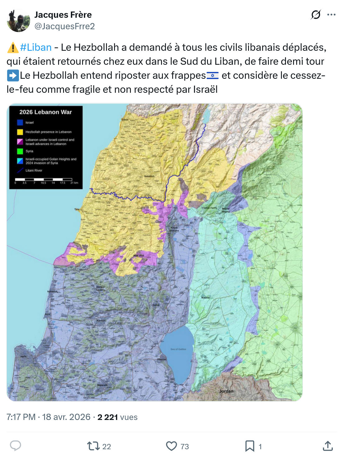 Jacques Frère: #Liban - Le Hezbollah a demandé…