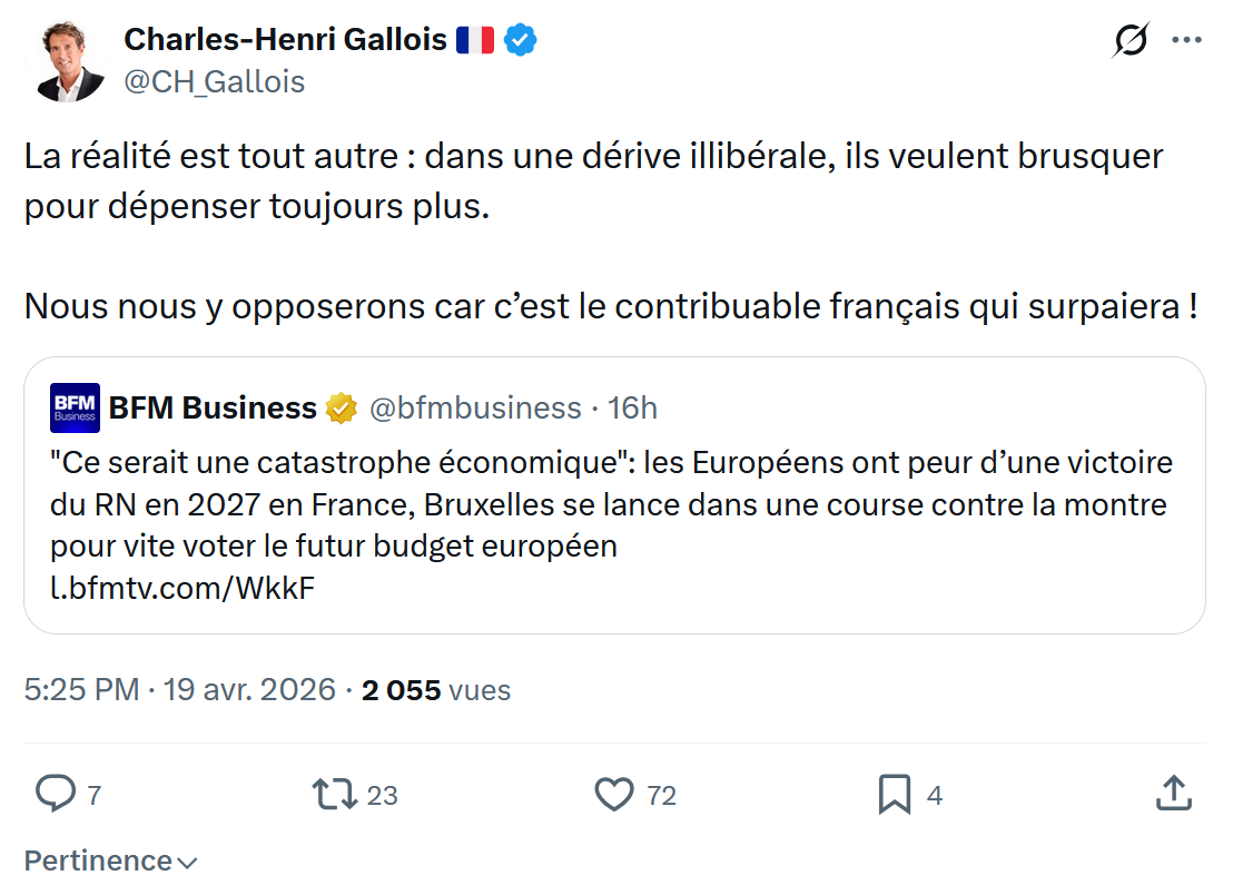 Charles-Henri Gallois: La réalité est tout autre…