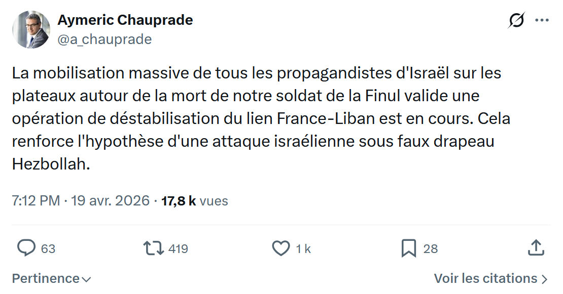 Aymeric Chauprad: La mobilisation massive de tous les propagandistes…