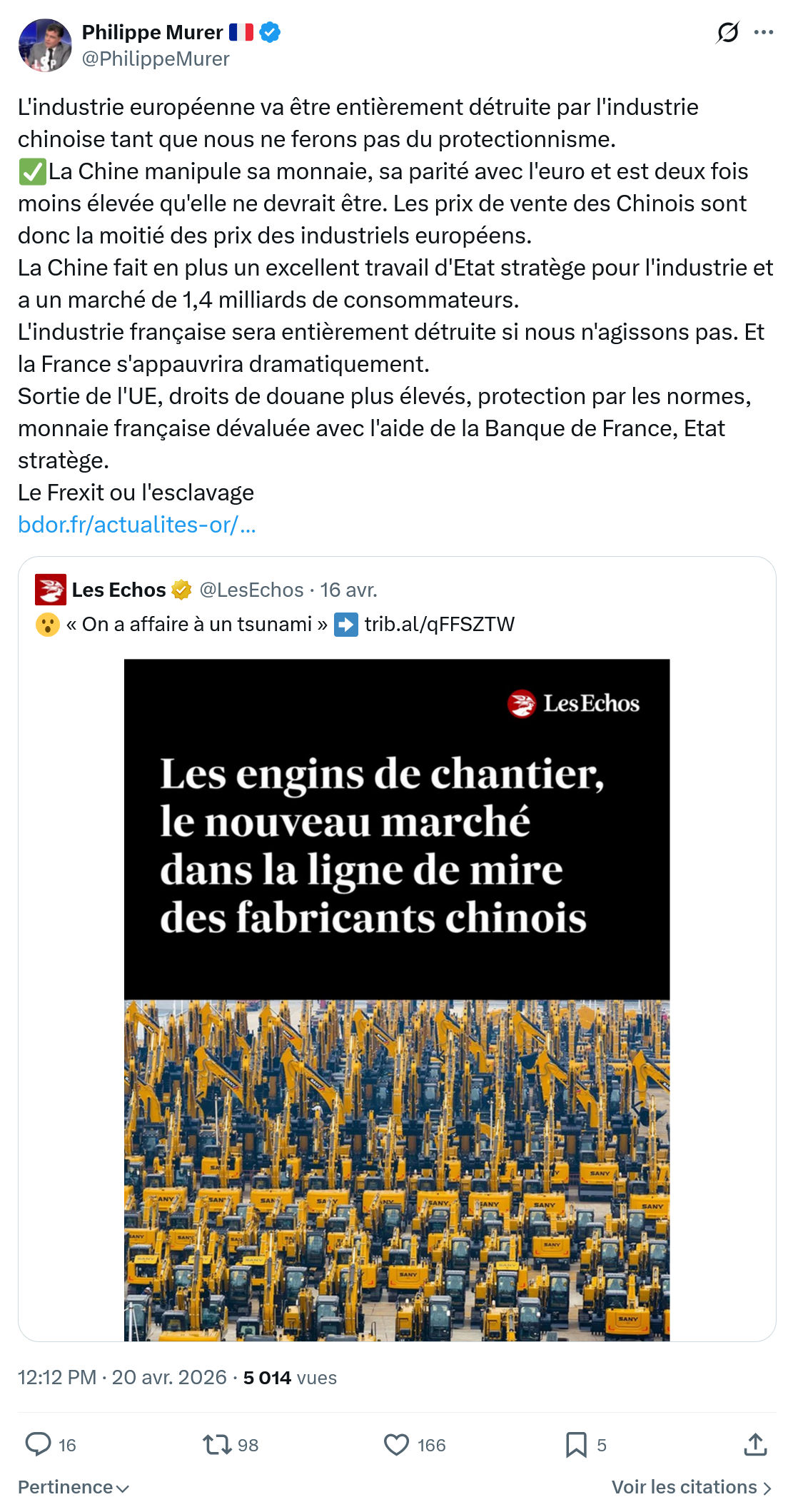 Philippe Murer: L'industrie européenne va être entièrement…