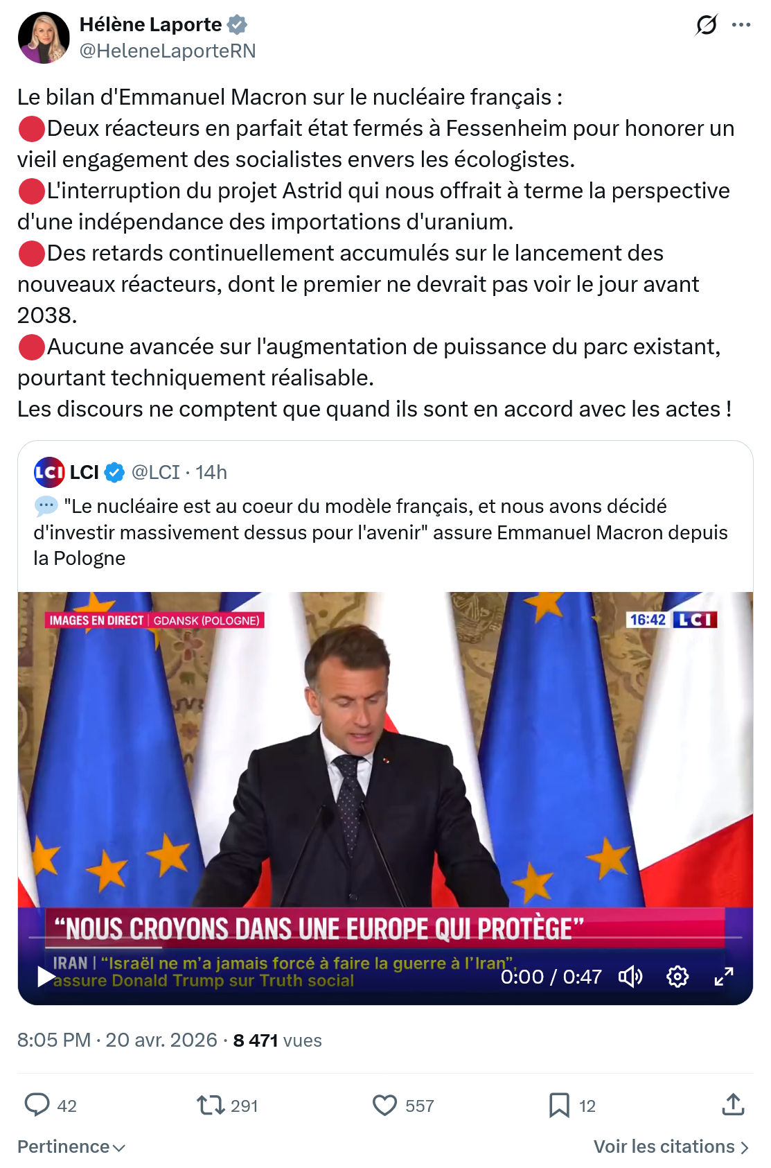 Hélène Laporte: Le bilan d'Emmanuel Macron...