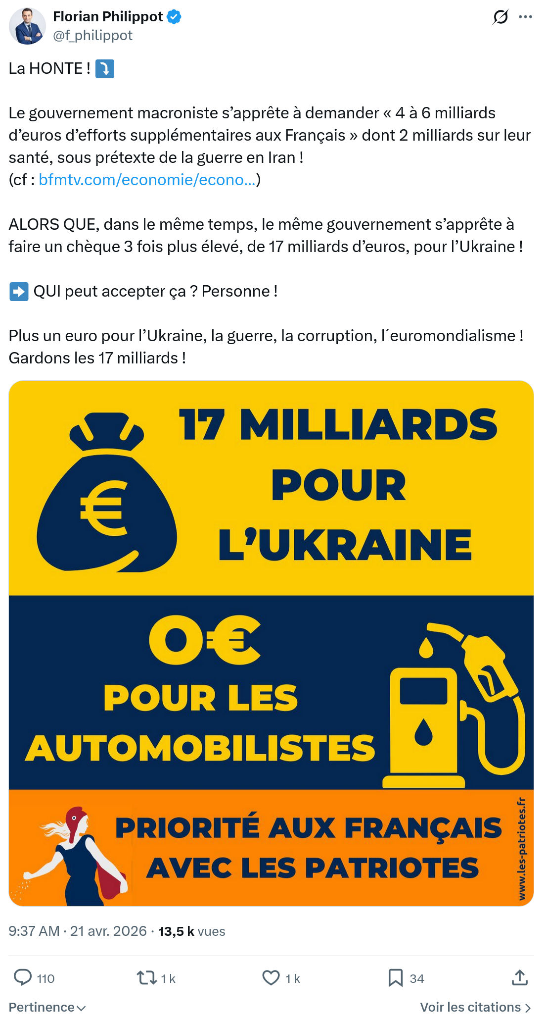 Florian Philippot: La HONTE…