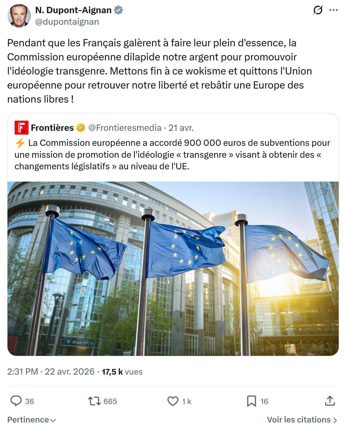 Nicolas Dupont-Aignan: Pendant que les Français galèrent…