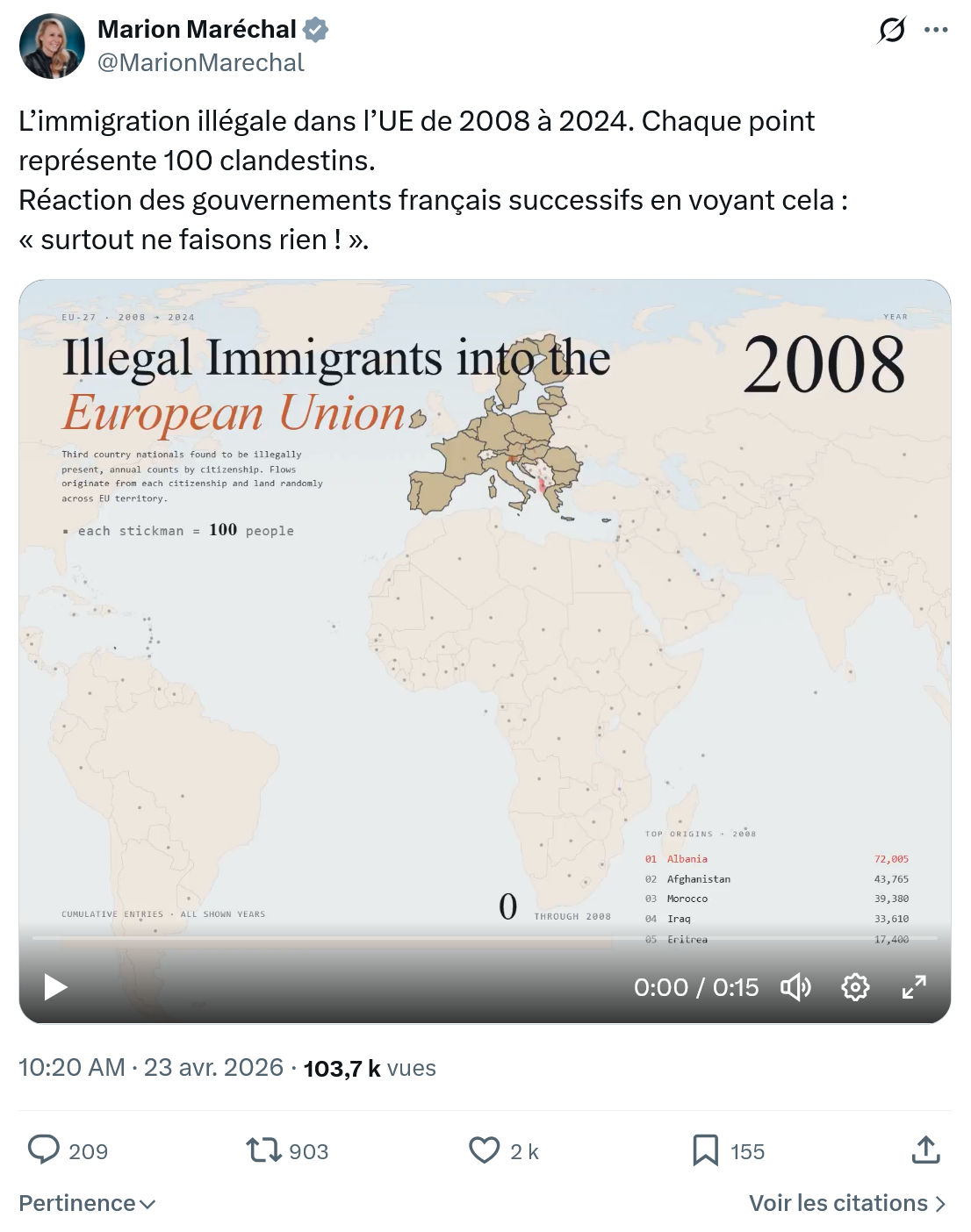 Marion Maréchal- Le Pen: L’immigration illégale dans l’UE de...
