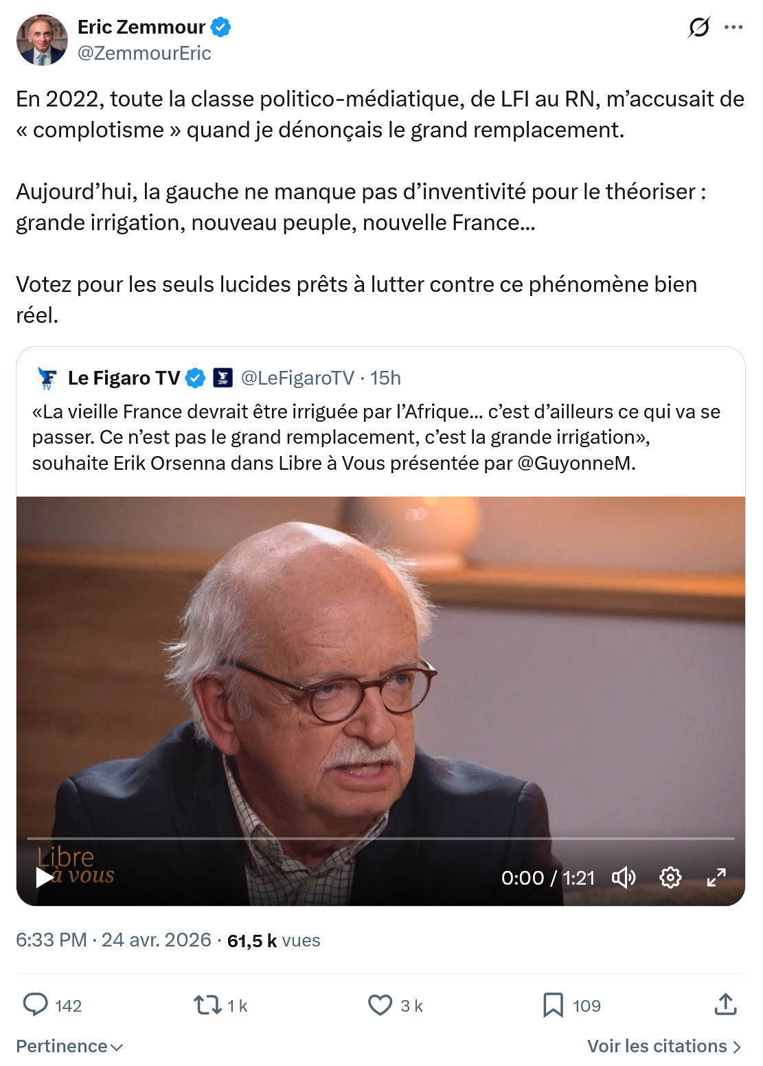 Eric Zemmour: En 2022, toute la classe politico-médiatique…