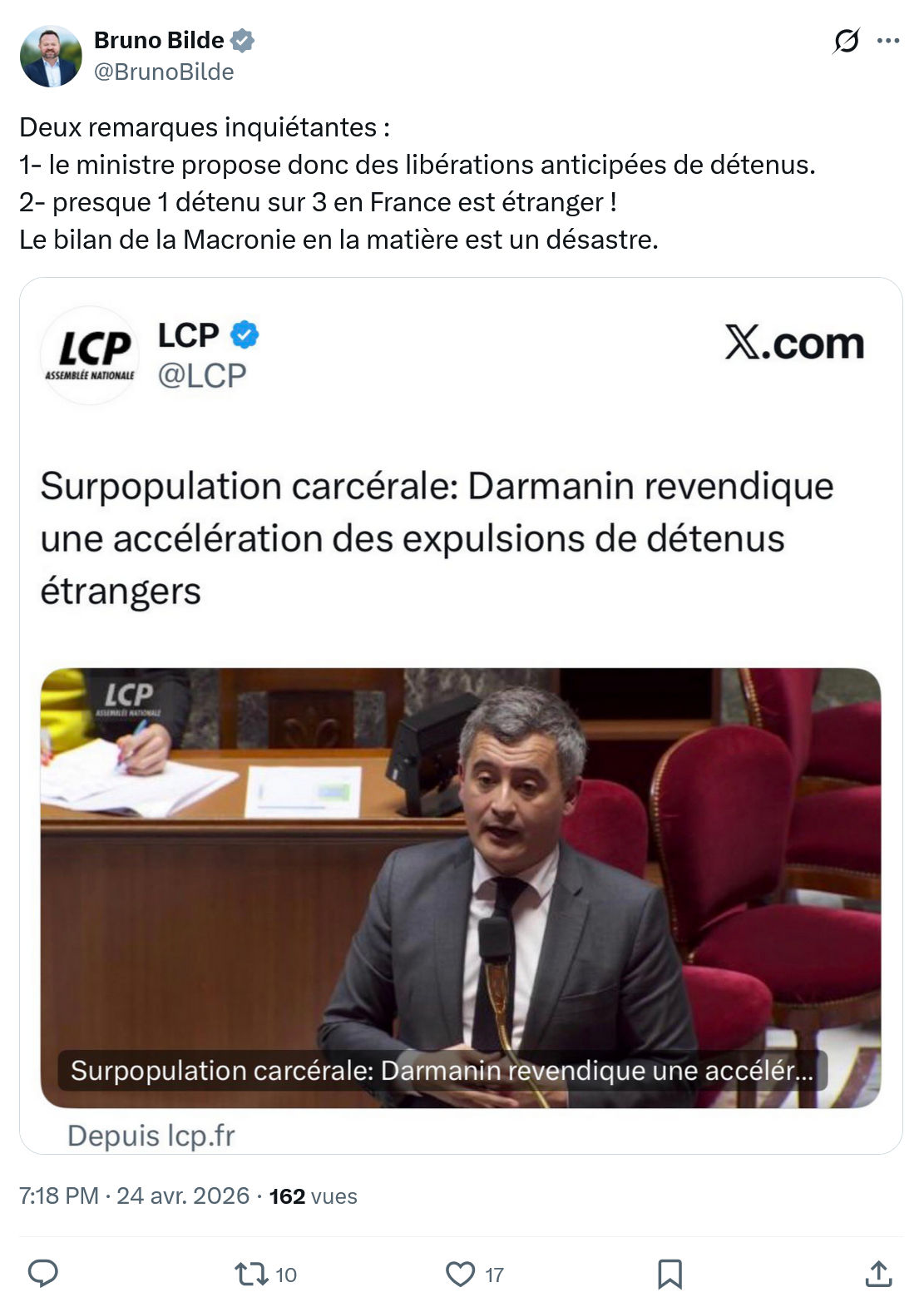 Bruno Bilde: Deux remarques inquiétantes…