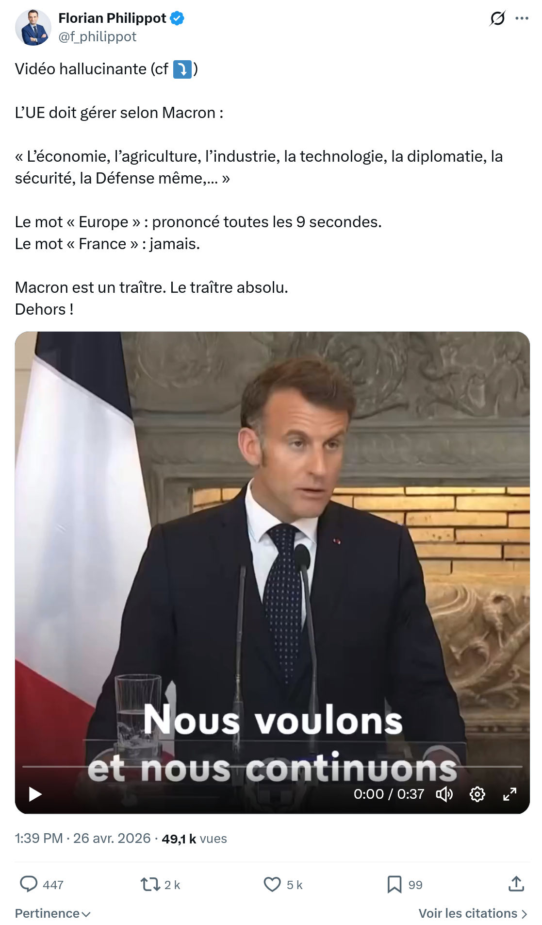 Florian Philippot: Vidéo hallucinante…