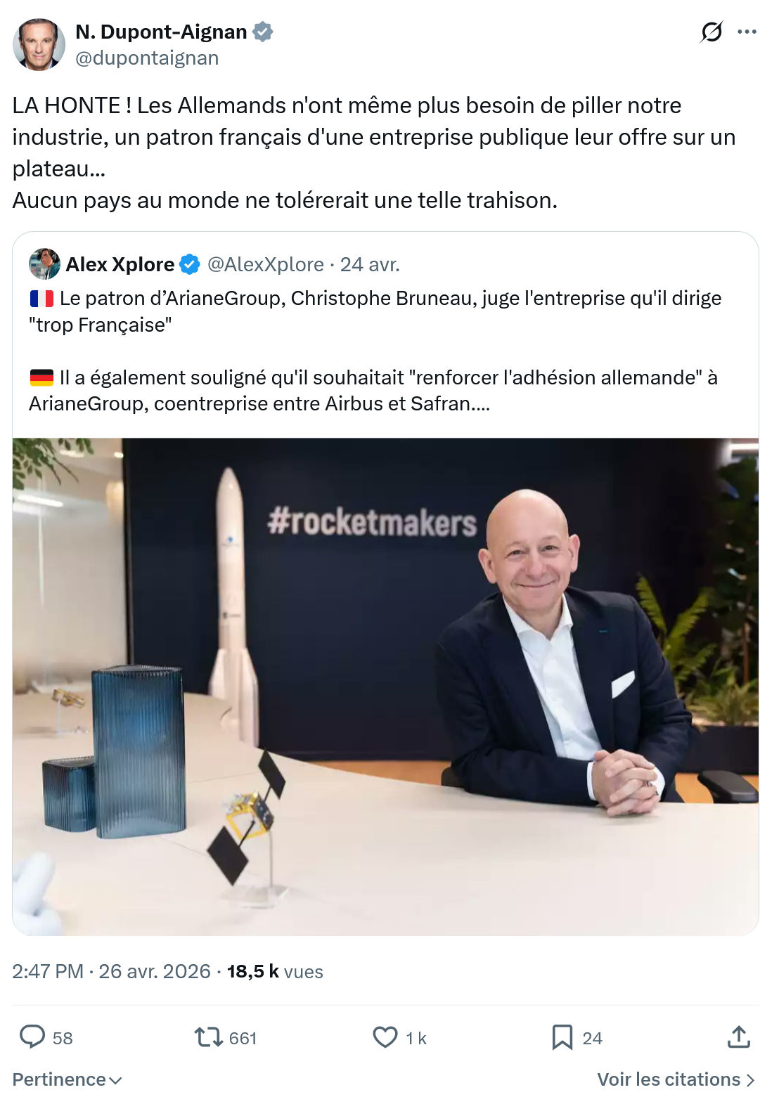 Nicolas Dupont-Aignan: LA HONTE !…