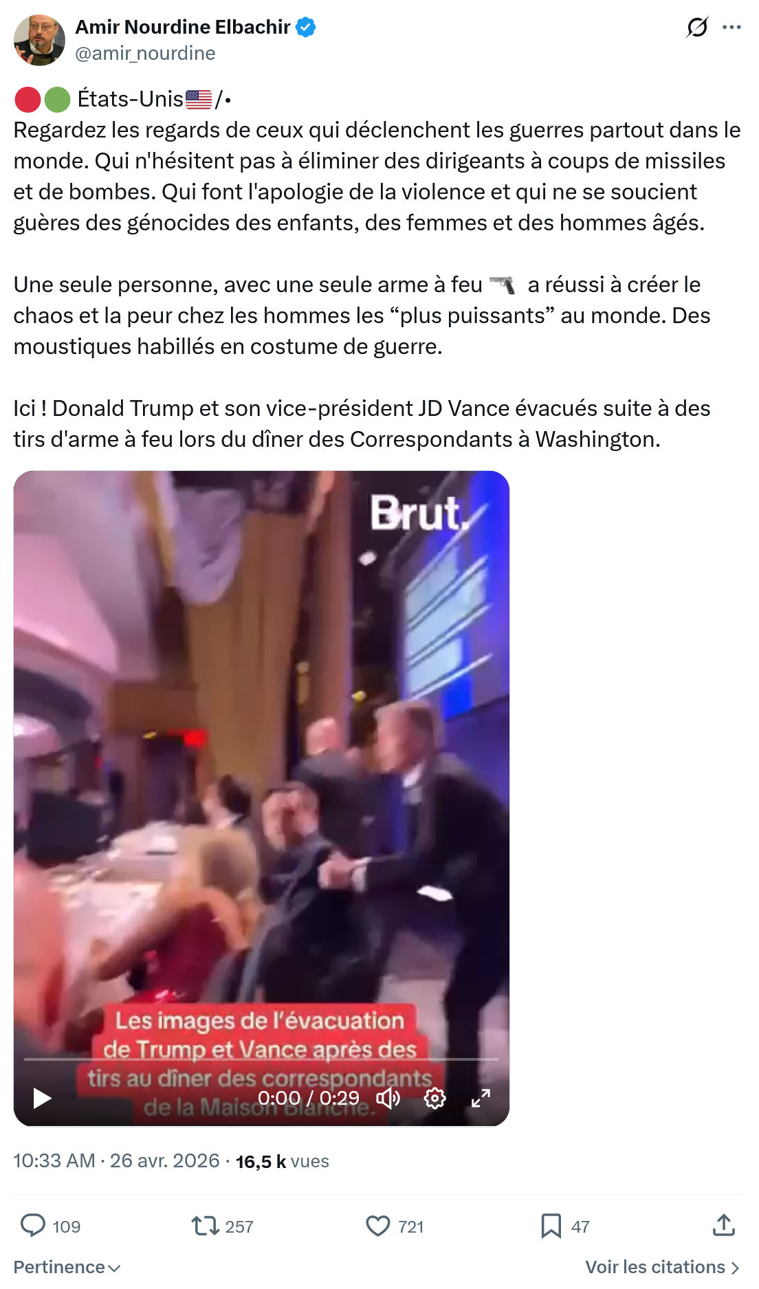 Amir Nourdine Elbachir: États-Unis🇺🇸…