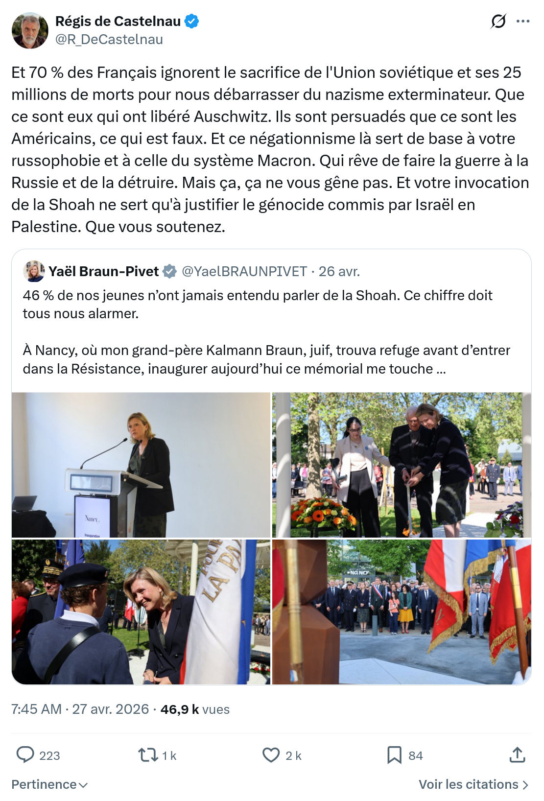 Régis de Castelnau: Et 70 % des Français ignorent le sacrifice…