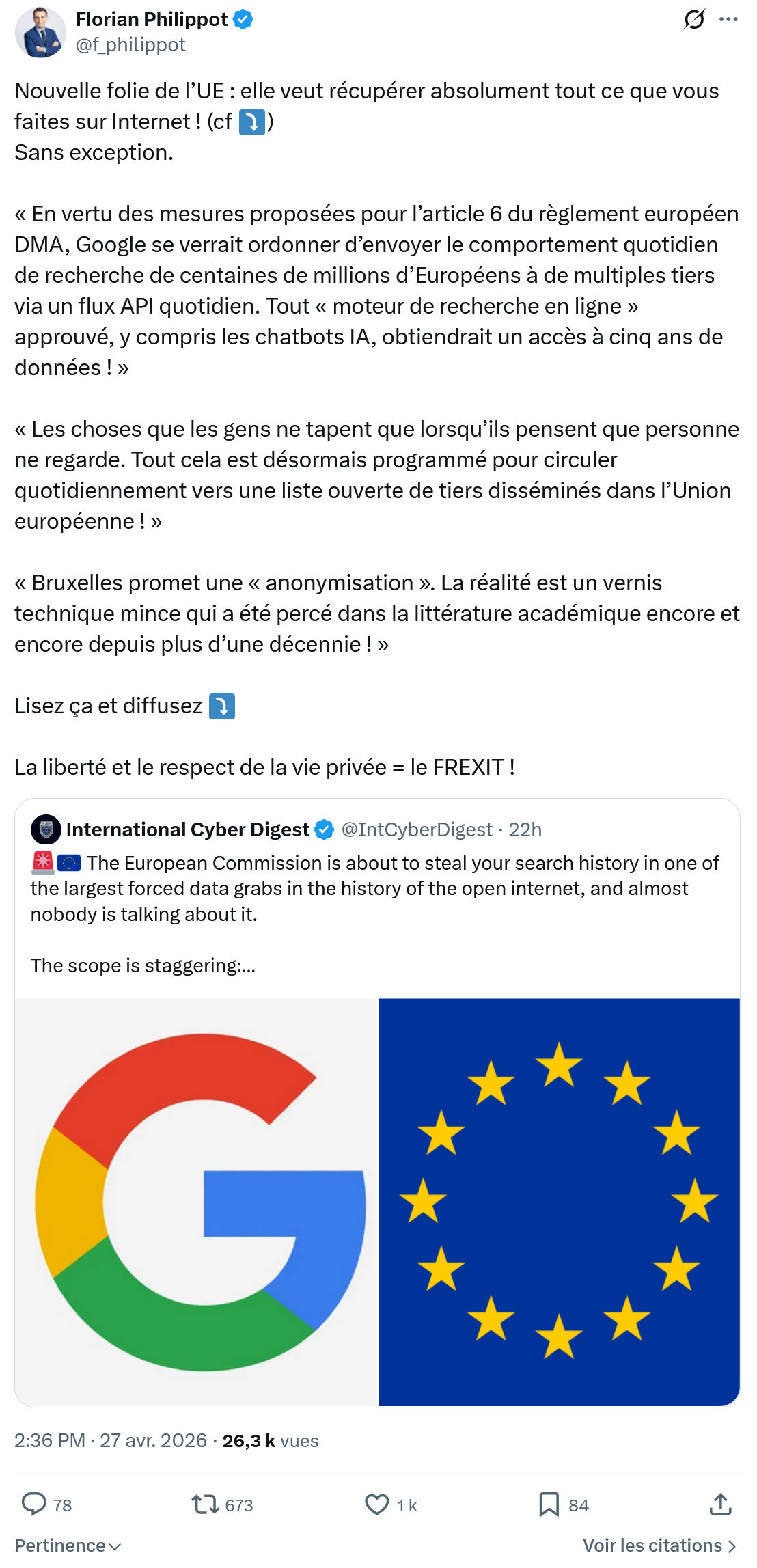 Florian Philippot: Nouvelle folie de l’UE…
