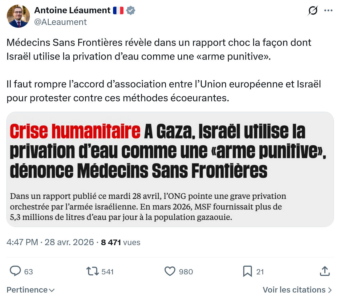 Antoine Léaument: Médecins Sans Frontières révèle…