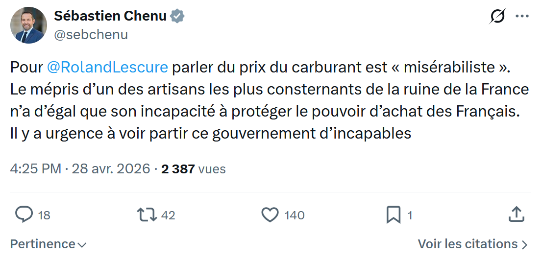 Sébastien Chenu: Pour @RolandLescure…