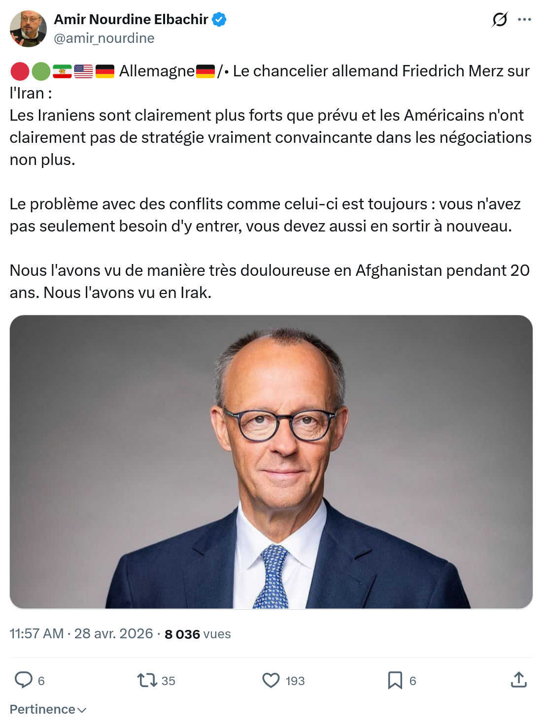 Amir Nourdine Elbachir: Allemagne🇩🇪/• Le chancelier…