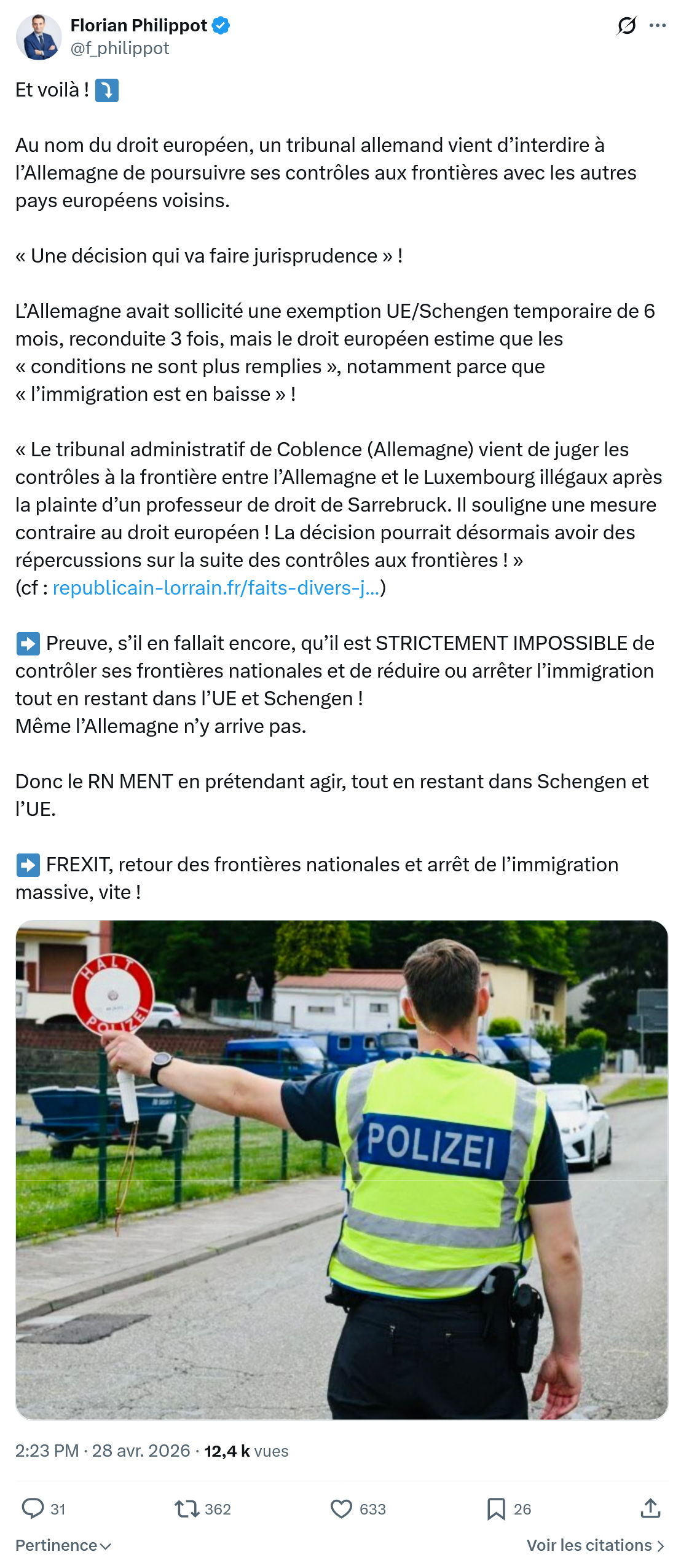 Florian Philippot: Et voilà !…