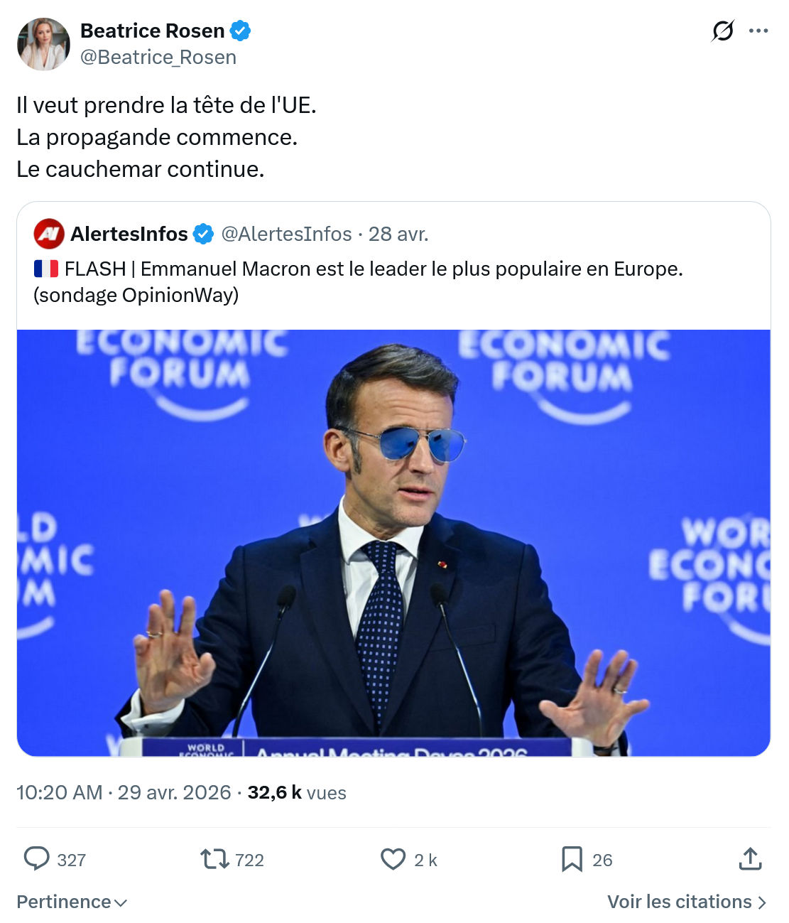 Béatrice Rosen: Il veut prendre la tête de l'UE…