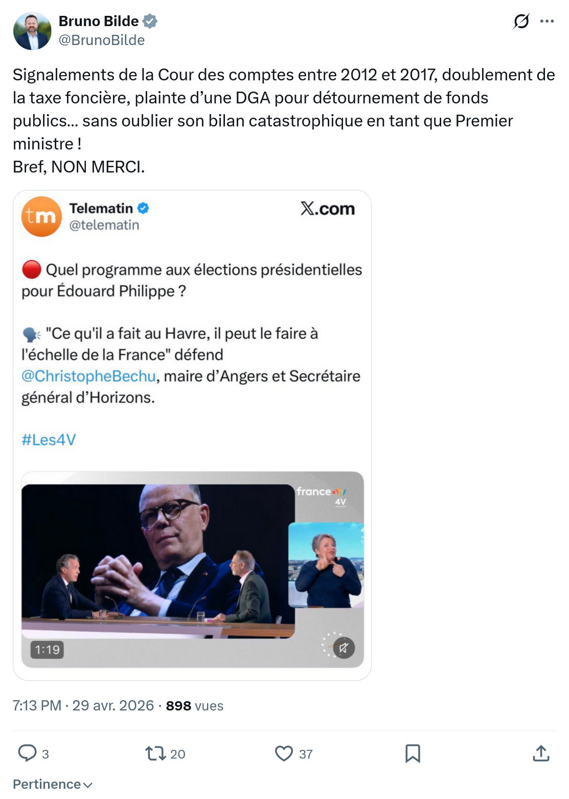 Bruno Bilde: Signalements de la Cour des comptes…
