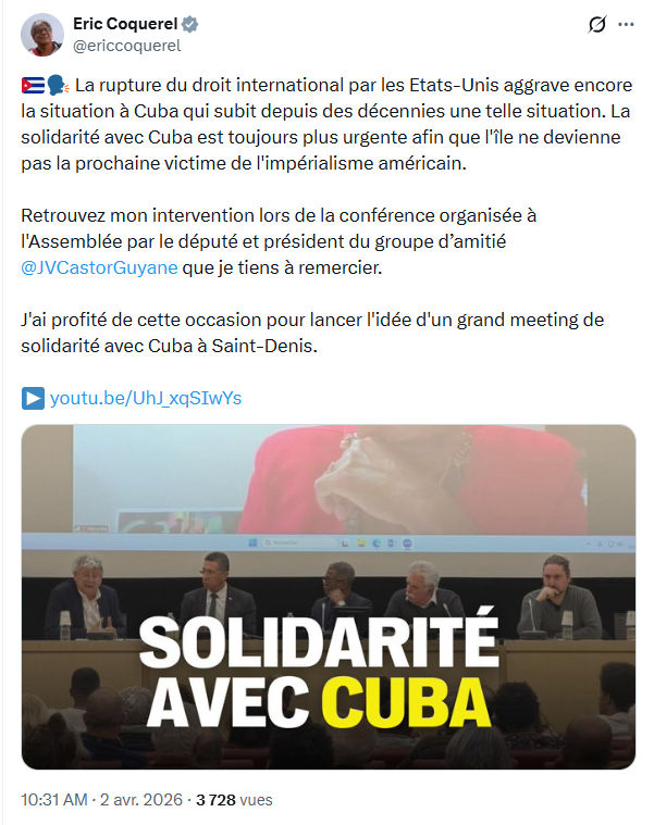 Eric Coquerel: La rupture du droit international par les Etats-Unis…
