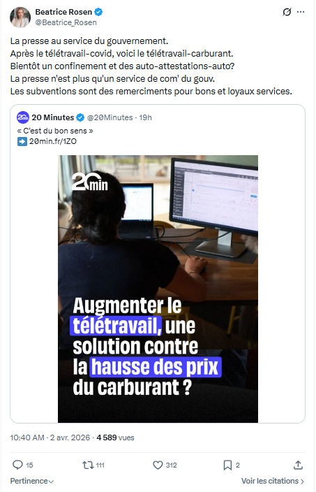 Béatrice Rosen: La presse au service du gouvernement…
