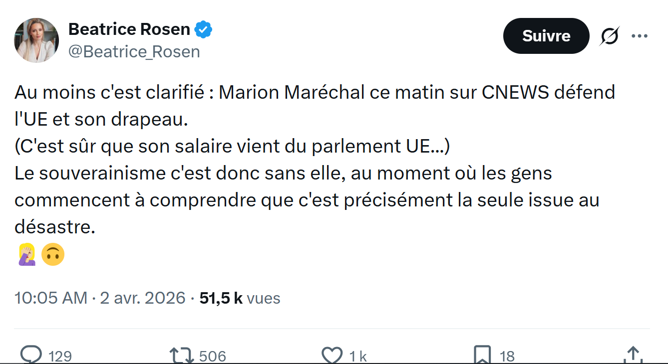 Béatrice Rosen: Au moins c'est clarifié…