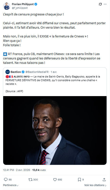 Florian Philippot: L’esprit de censure progresse chaque jour…