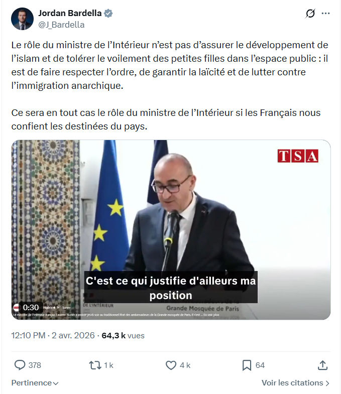Jordan Bardella: Le rôle du ministre de l’Intérieur…