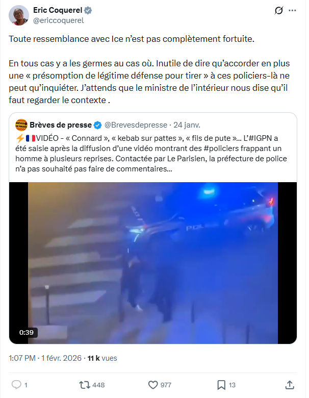 Eric Coquerel: Toute ressemblance avec Ice n’est...