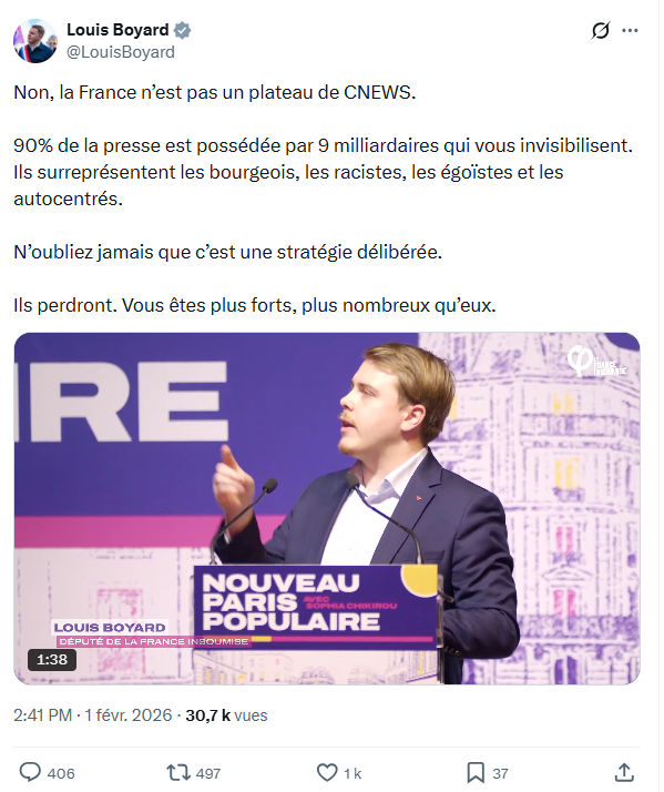 Louis Boyard: Non, la France n’est pas un plateau de CNEWS...