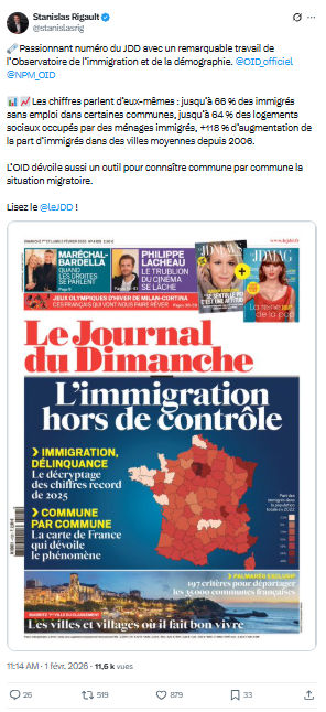 Stanislas Rigault: Passionnant numéro du JDD avec un remarquable...