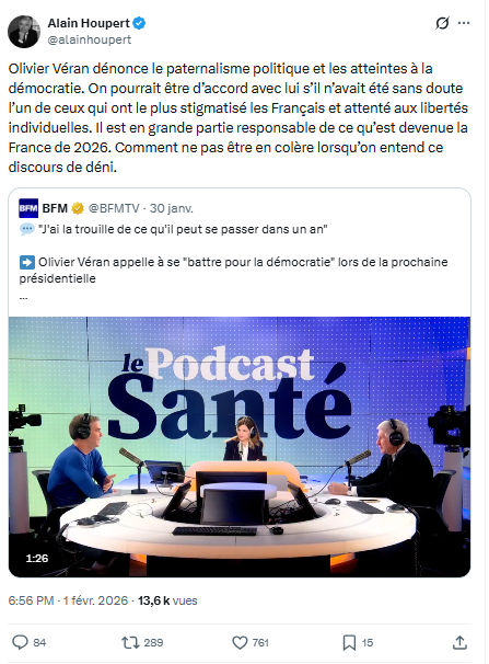 Alain Houpert: Olivier Véran dénonce le paternalisme politique...