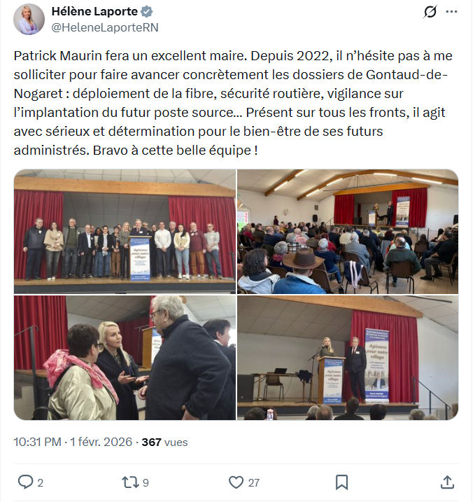 Hélène Laporte: Patrick Maurin fera un excellent maire...