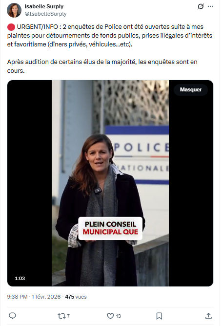 Isabelle Surply: URGENT/INFO...