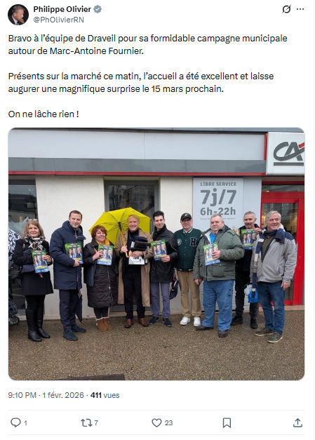 Philippe Olivier: Bravo à l’équipe de Draveil...