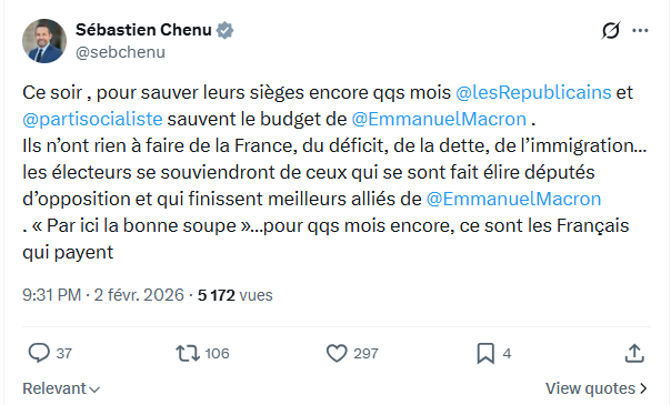 Sébastien Chenu: Ce soir , pour sauver leurs sièges encore qqs mois...