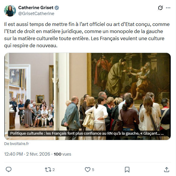 Catherine Griset: Il est aussi temps de mettre fin à l’art officie...