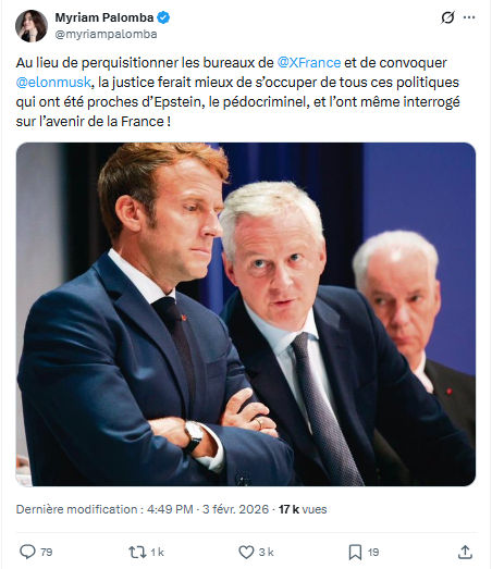 Myriam Palomba: Au lieu de perquisitionner les bureaux de...
