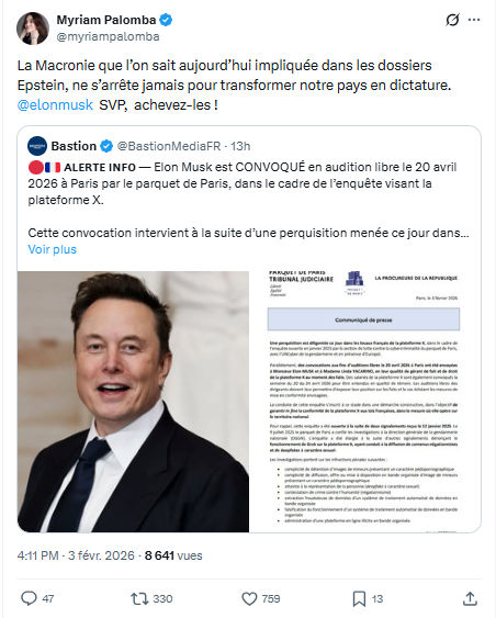 Myriam Palomba: La Macronie que l’on sait aujourd’hui impliquée...