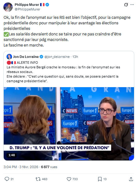 Philippe Murer: Ok, la fin de l’anonymat sur les RS...