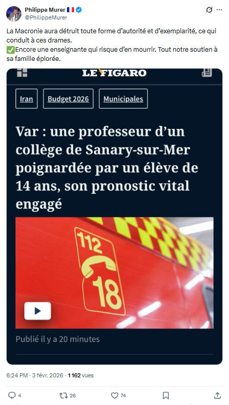 Philippe Murer: La Macronie aura détruit toute forme d’autorité et d’exemplarité...