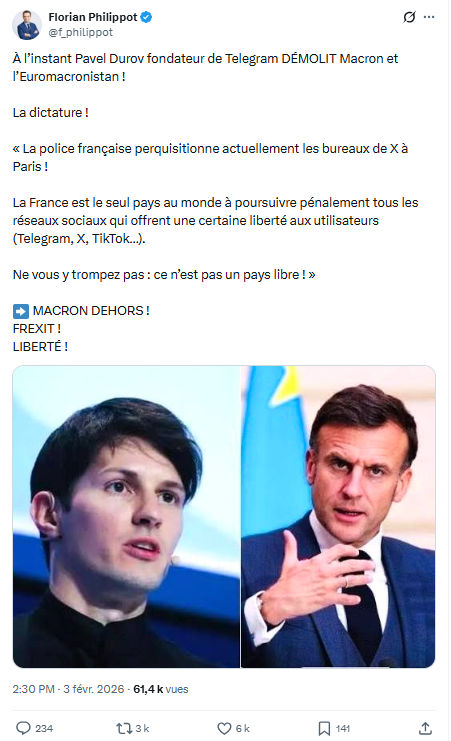 Florian Philippot: À l’instant Pavel Durov fondateur de Telegram DÉMOLIT...