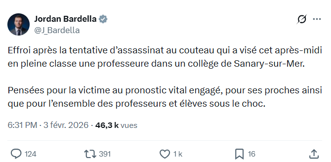 Jordan Bardella: Effroi après la tentative d’assassinat...
