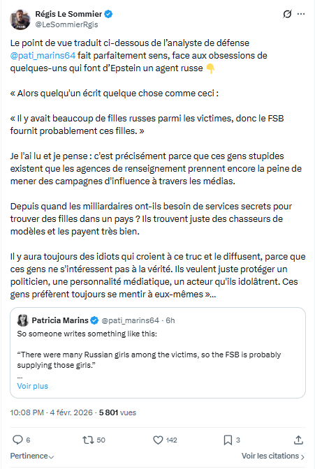 Régis le Sommier: Le point de vue traduit ci-dessous...