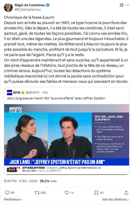 Régis de Castelnau: Chronique de la fosse à purin...