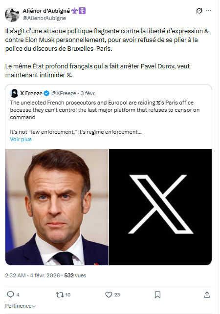 Aliénor d' Aubigné: Il s'agit d'une attaque politique flagrante contre...