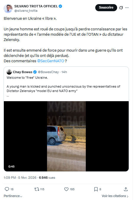 Silvano Trotta: Bienvenue en Ukraine « libre »...