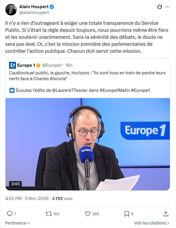 Alain Houpert: Il n’y a rien d’outrageant à exiger une totale...
